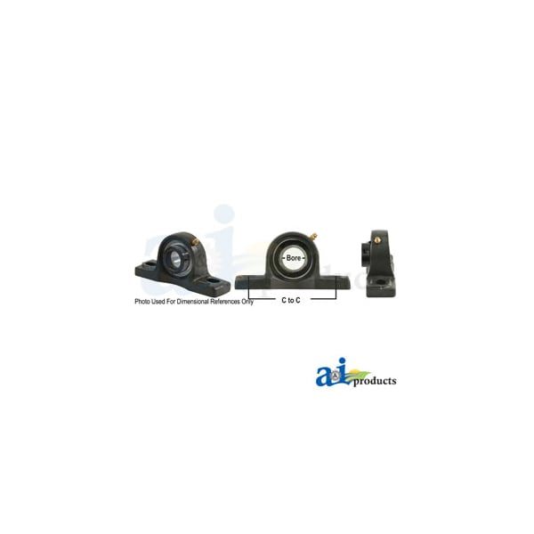 Pillow Block Assembly W/ Lock Collar, Re-Lubricatable 9" x10" x2.5"